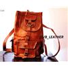 Zaino Da Viaggio In Pelle Vintage Di Qualità Export Per Uomo 20"