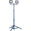 as - Schwabe I 46351 - Riflettore a chip su treppiede, 2 x 30 Watt, con treppiedi telescopico, faretto LED chiaro, adatto come lampada da lavoro per interni ed esterni, IP65, colore: blu