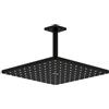 GROHE Rainshower 310 Mono Cube Set Soffione (A Soffitto, Soffione Risparmio Idrico 310mm con Braccio 142mm, Spray PureRain), Forma Quadrata, Nero Phantom