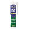 Ceys - Silicone multiuso universale - Previene perdite di acqua e umidità - Colore bianco - 280 ml