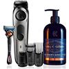 Braun BT5265 Regolabarba Uomo Tagliacapelli, Lame di Lunga Durata Progettato per Durare il Doppio + Gillette Detergente per la Cura della Barba e Viso