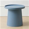 HJYXXSR Tavolino rotondo in plastica, comodino multifunzionale creativo, tavolo con accenti decorativi eleganti per soggiorno, camera da letto, balcone Light Blue