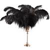 FIZOVER Piume Di Struzzo Nere Per Decorazione 15-70 Cm Piume Di Struzzo Lunghe Artigianato Centrotavola Fai Da Te Accessori Da Sposa Artificiale-35-40 Cm Asta Piccola, 100 Pezzi