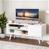 AUREUM OPAL Mobile TV per Televisori fino a 50 Pollici, 40×110×49,5 cm，Armadietto per TV ad 1 anta 40 cm, Ripiano Regolabile, per Camera da Letto, Soggiorno (Bianco)