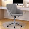 staronce Sedia da ufficio ergonomica con rivestimento in velluto, sedia da scrivania regolabile in altezza, spessa imbottitura (11 cm), girevole a 360°, per casa, ufficio e studio, grigio
