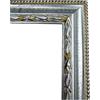 ITALIA CORNICI Maestri Artigiani - Cornice in Legno da Parete per Quadri Tele Floreale Nero Argento Made in Italy (40 x 40 cm)