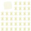 Dorunova Set Veli per Bomboniere in Tulle Poliestere con Cordoncino, Sacchetti Porta Confetti Quadrati 24x24cm per Matrimonio, Battesimo, Comunione, Laurea (Champagne, 36 Pezzi)