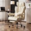 Efomao Sedia Ufficio Ergonomica con Poggiapiedi, Poltrona Gaming Alto Schienale Reclinabile e Imbottita, Braccioli, Ecopelle di Alta Qualità, Poltrona Executive Relax per Casa