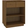 vidaXL Mobile Consolle 60x34x75 cm in Legno Massello di Pino