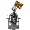Brubaker portabottiglie portabottiglie per vino - decorazione oggetto metallico - con biglietto di auguri per regalo di vino