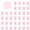 Dorunova Set Veli per Bomboniere in Tulle Poliestere con Cordoncino, Sacchetti Porta Confetti Quadrati 24x24cm per Matrimonio, Battesimo, Comunione, Laurea (Rosa Chiaro, 36 Pezzi)