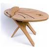 Carpentory Tavolino da esterno in legno masivo, 50 x 45 x 27 cm, laccato trasparente (larice esterno)
