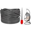 Qnbonrich Rattan sintetico 65 m, tessuto piatto in rattan sintetico con leva, materiale di riparazione per mobili da esterno, sedie in rattan, tavolo e cestini (beige)