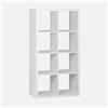 sweeek Libreria a 4 Livelli con 8 Scomparti Bianco - 76x39x146 cm