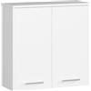 AKORD | Armadietto Bagno da Parete FIN W60 | 2 Ripiani e 2 Ante | 60 x 60 x 22,5 cm | Peso 18 kg | Mobiletto Sospeso | Pensile Mobile | Salvaspazio | Mobiletti a Muro | Bianco