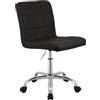 CLP Sgabello da lavoro regolabile con schienale e rotelle Darfield, sedia ergonomica girevole a 360°, sedia da estetista fino a 150 kg, Colore:marrone, Materiale:Ecopelle
