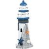 Cabilock Faro Decorativo in Legno Stile Costiero Faro Nautico Decorazione da Tavolo per Casa e Ufficio Regalo per Amanti della Spiaggia