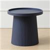 HJYXXSR Tavolino rotondo in plastica, comodino multifunzionale creativo, tavolo con accenti decorativi eleganti per soggiorno, camera da letto, balcone Dark Blue