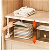 MUMUXIAO - Organizer da Cucina Espandibile per Armadio, Ripiano Regolabile per Vestiti, Scaffale Resistente Impilabile per Organizzazione di Cucina e Bancone (Larghezza 24 cm, Lunghezza 40-65 cm