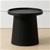 HJYXXSR Tavolino rotondo in plastica, comodino multifunzionale creativo, tavolo con accenti decorativi eleganti per soggiorno, camera da letto, balcone Black