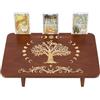 PH PandaHall Tavolo Altare 20x30x7cm Tavolo Meditativo in Legno Rettangolare Inciso con Motivi Luna e Albero della Vita Tavoli per Arredamento Domestico e Materiali per Stregoneria