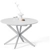 Livinity tavolo da pranzo allungabile Firenze, Bianco/Grigio, 120 x 120 cm Estensibile
