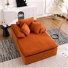 Ligterra Divano Chaise longue alto da 48 pollici, divano con funzione di sonno, divano senza cuciture, comodo divano reclinabile da leggere con braccioli larghi e senza installazione (arancione)
