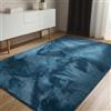 benuta Basic Tappeto salotto Furry - Turchese 160x230 cm - Soffice salotto - Retro antiscivolo - Lavabile - Compatibile con riscaldamento pavimento