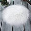 Molain - Cuscino per sedia in finta pelliccia 30,5 cm quadrato per soggiorno camera da letto divano sfondo fotografico colore: bianco