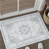 PureCozy Vintage Zerbino Ingresso Interno Tappeto 60x90cm Grigio Camera da Letto Antiscivolo Lavabile Tappeti Scendiletto Ufficio Piccolo Carpet Pelo Corto Morbido Rug