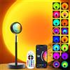 Comfamoli Lampada a LED con proiettore al tramonto, 21 colori che cambiano app e telecomando per illuminazione d'atmosfera, sincronizzazione musica, lampada al tramonto per camera da letto, soggiorno