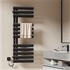 EMKE Scaldasalviette Elettrico Bagno, 1300x500mm, 440W,Nero, Lato Sinistro, Scalda Asciugamani, Schermo Tattile, Termoarredo Elettrico Bagno con Controllo Wi-Fi, Funzione Timer