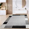 Paco Home Tappeto Salotto Pelo Corto Motivo Marocchino Cerchi E Bordature Moderno, Dimensione:60x100 cm, Colore:Grigio 3
