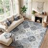 INOVADAY Marocchino Tappeto 200x300 cm Lavabile in Lavatrice Antiscivolo Grigio/Marrone