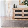 Interiyou Tappeto salotto pelo corto Fargo - 70x200 cm Grigio - Morbid in pelliccia sintetica - Lavabile e antiscivolo - Corto e soffice
