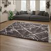 Paco Home Tappeto Salotto Pelo Lungo Tappeto Shaggy Scandinavo Frange Morbido Moderno Pelo Lungo, Dimensione:80x150 cm, Colore:Antracite 2