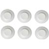 Generic Set 6 Piatti Fondi colore Bianco extra resistente Diametro 23 cm