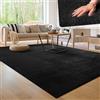 Paco Home Tappeto Moderno e Morbido per Soggiorno a Pelo Corto Lavabile Fluffy Uni Effetto Pelliccia Senza Tempo Elegante Antiscivolo Facile da Pulire, Dimensione:240x340 cm, Colore:Nero