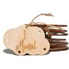 B BachVibes B. BachVibes - Baby-Embleme aus Holz - Set mit 14 Monatsscheiben - Ideal für Neugeborenenfotos und Geschenk zur Babyparty. (Tedesco)