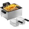 Tristar Friggitrice in Acciaio Inox, Capacità 5 L, 3000 W, Termostato Regolabile, Cestello Rimovibile, Uso Semi Professionale, FR-9330