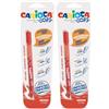 CARIOCA Oops Penna Nera, Penna Cancellabile Ricaricabile per Scuola e Ufficio con Cappuccio, Doppia Gomma e Impugnatura Ergonomica, Colore Rosso, 1 Pezzo (Confezione da 2)