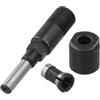 EfforPrac Pinza di prolunga per macchina da incisione, per fresatura del router, adattatore per gambo in metallo per attività di lavorazione del legno, compatibile con steli da 1/4 di pollice da 8 mm e 1/2