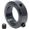GOHAPY Anello di fermo for fissaggio albero nero, anello spinta for boccola cuscinetto, collare serraggio a doppia divisione con vite, 1 pz(13x22x8mm)