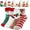 SalLady Calze di Natale Donna 4 Paia Vello di Corallo Caldi Calzini Donna Invernali pensierini Natalizi Idee Regalo Donna Natale
