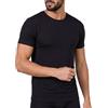 free spirit BASIC COTTON Maglia Intima Uomo Mezza Manica in Cotone Elasticizzato, Girocollo Slim Fit, T-Shirt Fresca, Traspirante, Bianca, Nera, Grigio. Art. 986 (IT, Testo, S, Regular, Regular, Nero)