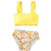 SEAUR Bikini Due Pezzi Ragazze Costume da Bagno Stampato Spiaggia Nuoto Tankini Bambina Costume da Bagno Giallo Carino 5-6 Anni