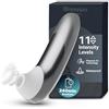 Womanizer Pro Succhia Clitoride Giocattolo per adulti | Vibratore per Donne & Coppie | Stimolatore Clitorideo 11 Velocità di Aspirazione | Massaggiatore Impermeabile per Stimolazione Intima | Grigio