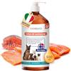 O³ Olio di salmone per cani 500ml - NORVEGESE - Omega 3+6+9 e vitamina E | 100% naturale, spremuto a freddo, Antiossidante - Pratico erogatore