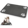 Valyrane Tappetino Assorbente per Cani e Gatti, Tappetini di Alimentazione, Antiscivolo e Lavabile, Asciugatura Rapida in Diatomea, Tovaglietta per Ciotole di Animali Domestici, Grigio Scuro, 30 x 50 cm