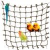 CQJ Rete da arrampicata per pappagalli, corda per la febbre della giungla, giocattolo per piccoli animali come parrocchetti, uccelli d'amore, fringuelli, ninfe, conures (taglia M: 40 x 40 cm)